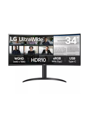 Monitor LED Curbat LG UltraWide 34WR55QK-B.AEU, UWQHD, 34", 5ms, Black