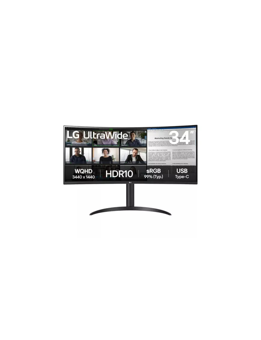 Monitor LED Curbat LG UltraWide 34WR55QK-B.AEU, UWQHD, 34", 5ms, Black