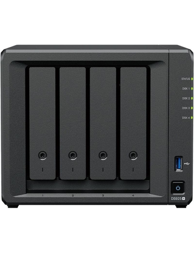 NAS SYNOLOGY DiskStation DS925+, AMD Ryzen V1500B, 4GB RAM, 4 Unitati de stocare suportate