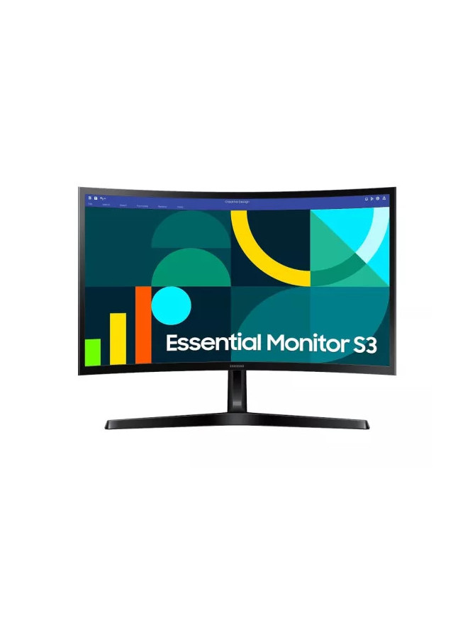 Monitor LED Curbat SAMSUNG Essential S3 S36GD LS24D366GAUXEN, Full HD, 24", 4 ms, 100 Hz, Black
