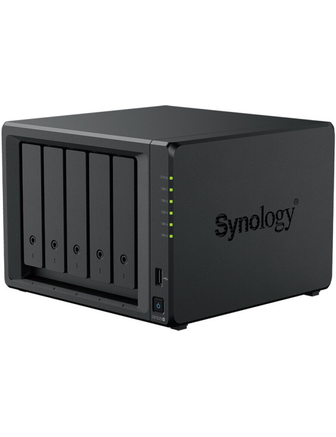 NAS Synology DS1525+, 5 Bay, AMD Ryzen Quad-Core V1500B, 8GB DDR4, M.2 NVMe, 2x 2.5GbE, 2x USB 3.2 Gen 1, 2x USB-C