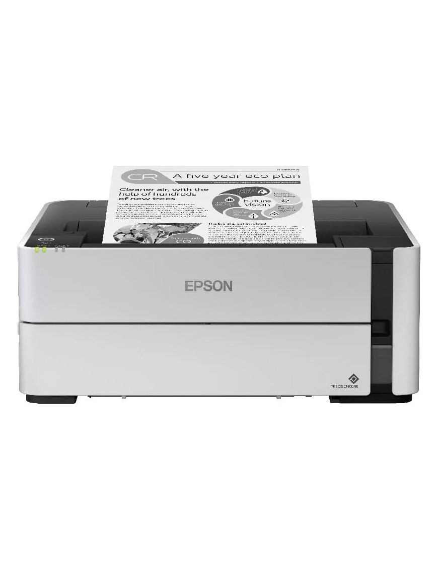 Imprimanta Epson EcoTank M1180 C11CG94403, inkjet, monocrom, A4, Wi-Fi, Bluetooth Duplex, Alb