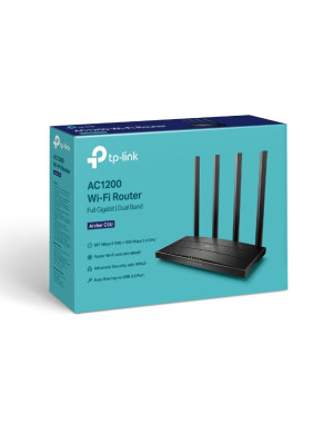 TP-Link Archer C6U router wireless Gigabit Ethernet Bandă dublă (2.4 GHz/ 5 GHz) Negru