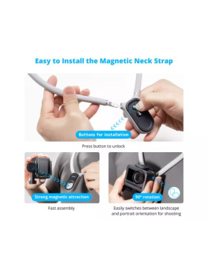 Suport magnetic de prindere pe gat camera video AKASO SYAC0097-BK