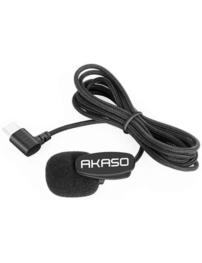 Microfon extern AKASO SYZ0086-BK pentru camere Brave 7 / Brave 8, 1.5 m, Negru