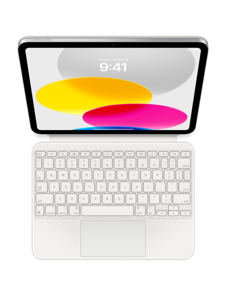 Tastatura APPLE Magic Keyboard Folio pentru iPad 11, iPad 10 Inch, Layout Ro, White