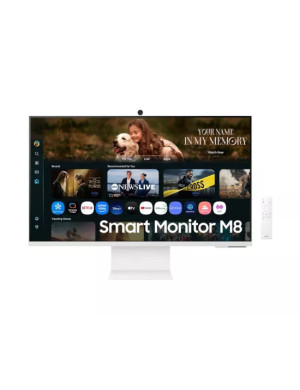 Monitor LED SAMSUNG M8 LS32FM801UUXDU, UHD, 32", 4 ms, 60 Hz, Webcam, White