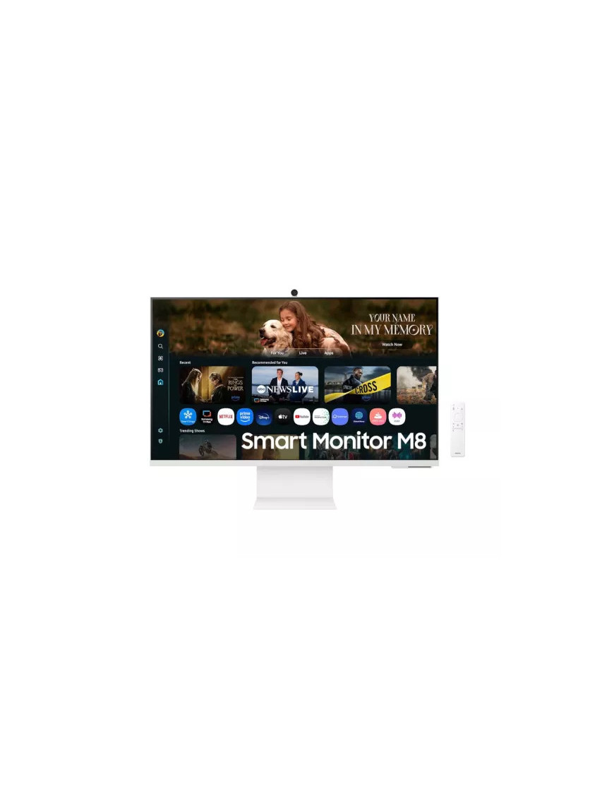 Monitor LED SAMSUNG M8 LS32FM801UUXDU, UHD, 32", 4 ms, 60 Hz, Webcam, White