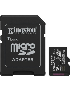 Card de memorie KINGSTON Canvas Select Plus SDCS3/256GB, microSDXC, 256GB + Adaptor