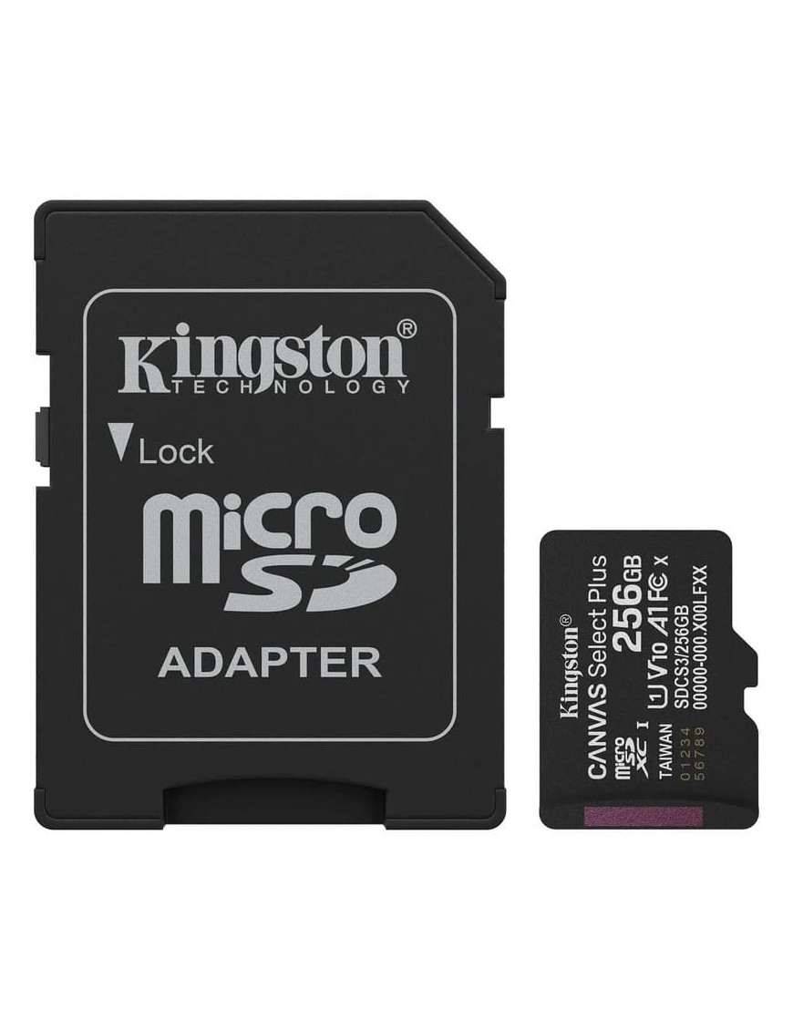 Card de memorie KINGSTON Canvas Select Plus SDCS3/256GB, microSDXC, 256GB + Adaptor
