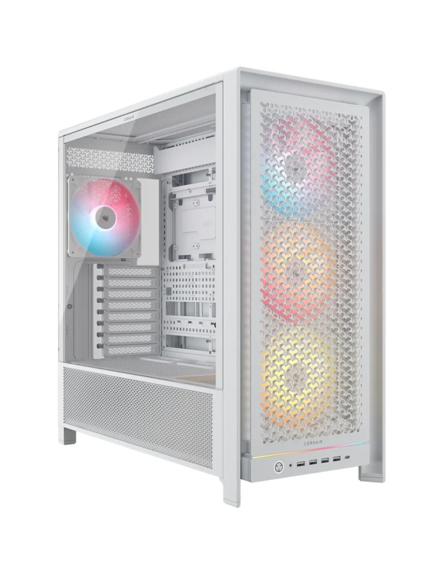 Carcasa CORSAIR 5000D FRAME RS ARGB, Mid-Tower, E-ATX/ATX/Micro-ATX/Mini-ITX, Tempered Glass, 3x RS120 ARGB PWM Fans, White