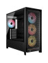 Carcasa CORSAIR 5000D FRAME RS ARGB, Mid-Tower, E-ATX/ATX/Micro-ATX/Mini-ITX, Tempered Glass, 3x RS120 ARGB PWM Fans, Black