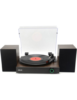 Pick-up Akai ATT-200SP, Difuzoare externe 20W, Bluetooth, 33 1/3, 45, 78 RPM, RCA-In, Maro