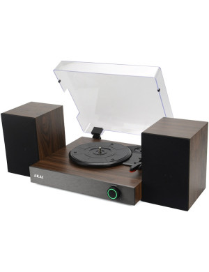 Pick-up Akai ATT-200SP, Difuzoare externe 20W, Bluetooth, 33 1/3, 45, 78 RPM, RCA-In, Maro