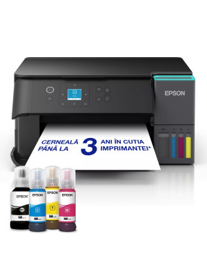 Multifunctionala Epson EcoTank L4360 C11CL41408, InkJet CISS, Color, A4, Duplex, Wi-Fi. Negru