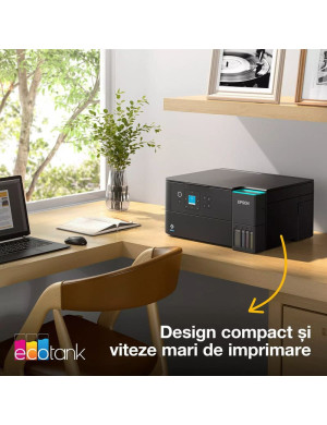 Multifunctionala Epson EcoTank L4360 C11CL41408, InkJet CISS, Color, A4, Duplex, Wi-Fi. Negru