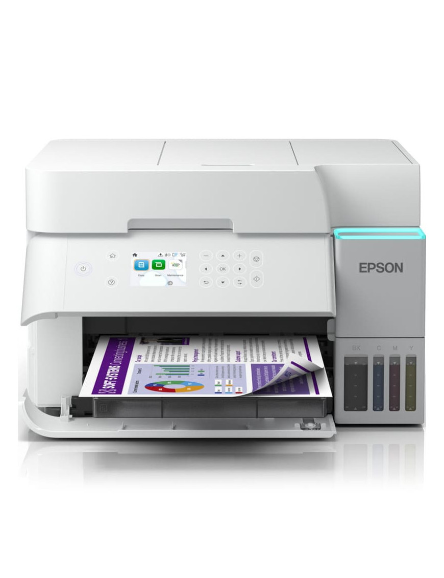 Multifunctional inkjet color CISS Epson EcoTank L6376 C11CL43404, A4, ADF, Duplex, Wi-Fi, Alb