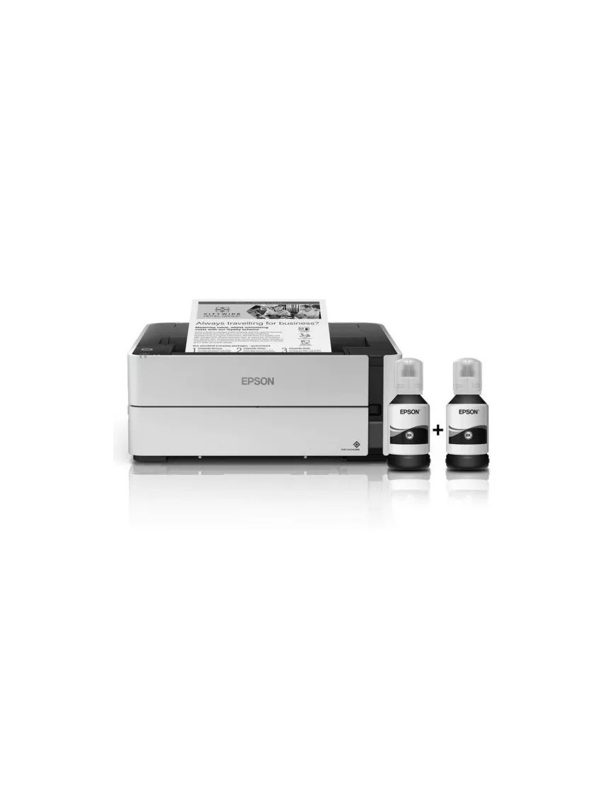 Imprimanta Inkjet EPSON EcoTank M1170 C11CH44402, Monocrom cu Wi-Fi și Duplex, Alb/Negru