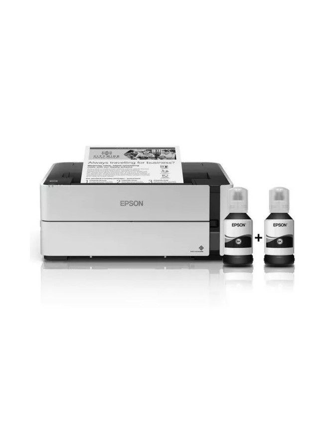Imprimanta Inkjet EPSON EcoTank M1170 C11CH44402, Monocrom cu Wi-Fi și Duplex, Alb/Negru