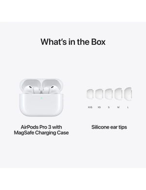 Casti wireless APPLE AirPods Pro 3, Bluetooth 5.3, Carcasa MagSafe, White