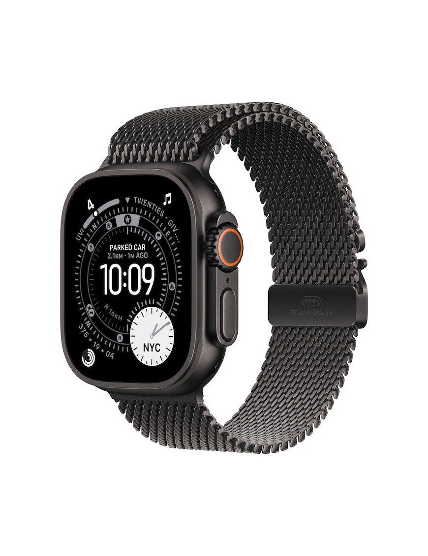 APPLE Watch Ultra 3, GPS + Cellular, Carcasa Black Titanium 49mm, Black Titanium Milanese Loop - Medium