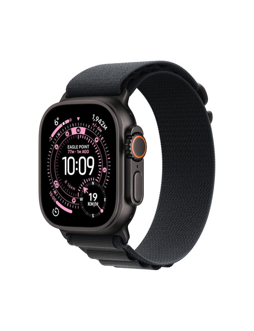 APPLE Watch Ultra 3, GPS + Cellular, Carcasa Black Titanium 49mm, Black Alpine Loop - Medium