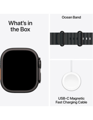 APPLE Watch Ultra 3, GPS + Cellular, Carcasa Black Titanium 49mm, Black Ocean Band