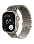 APPLE Watch Ultra 3, GPS + Cellular, 49mm, Natural Titanium Case, Natural Titanium Milanese Loop - Medium