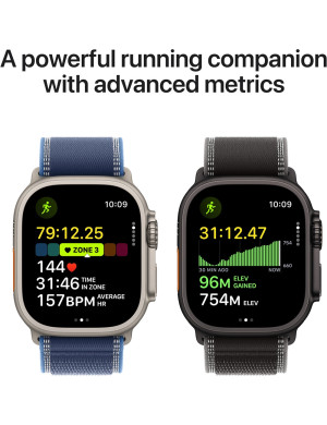 APPLE Watch Ultra 3, GPS + Cellular, 49mm, Natural Titanium Case, Natural Titanium Milanese Loop - Medium