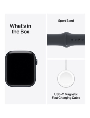 Smartwatch APPLE Seria SE 3 (2025), iOS, Silicon, 44 mm, M/L, Midnight