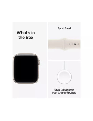 Smartwatch APPLE Seria SE 3 (2025), iOS, Silicon, 40 mm, S/M, Starlight