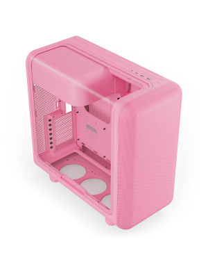 Carcasa HYTE X50, Mid-Tower, ATX/Micro-ATX/Mini-ITX, Tempered Glass, Panoramic View Design, Strawberry Milk