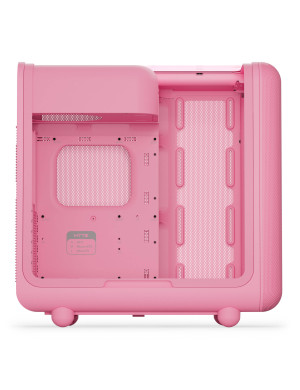 Carcasa HYTE X50, Mid-Tower, ATX/Micro-ATX/Mini-ITX, Tempered Glass, Panoramic View Design, Strawberry Milk