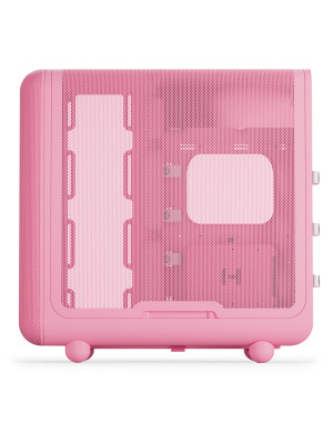 Carcasa HYTE X50, Mid-Tower, ATX/Micro-ATX/Mini-ITX, Tempered Glass, Panoramic View Design, Strawberry Milk