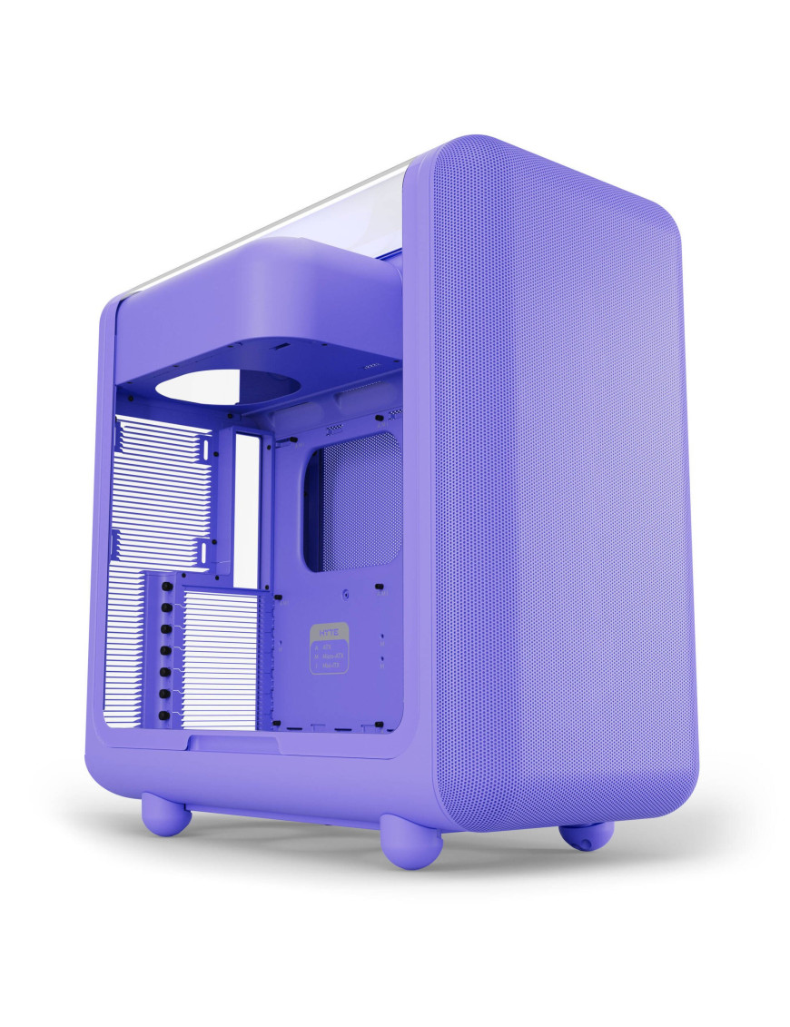 Carcasa HYTE X50, Mid-Tower, ATX/Micro-ATX/Mini-ITX, Tempered Glass, Panoramic View Design, Taro Milk