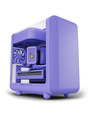 Carcasa HYTE X50, Mid-Tower, ATX/Micro-ATX/Mini-ITX, Tempered Glass, Panoramic View Design, Taro Milk