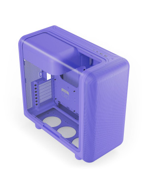 Carcasa HYTE X50, Mid-Tower, ATX/Micro-ATX/Mini-ITX, Tempered Glass, Panoramic View Design, Taro Milk