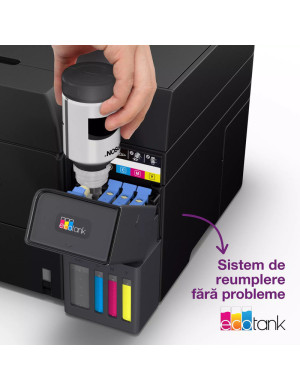 Multifunctional Inkjet EPSON Ecotank L6390, Color, A4, USB/LAN/Wi-Fi, Duplex, Fax, Negru