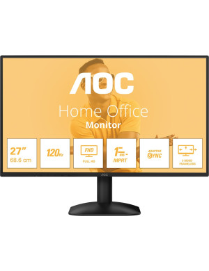 Monitor LED IPS AOC 27B31H, 27 Inch, Full HD, 120Hz, Flicker Free, 1  ms, Black
