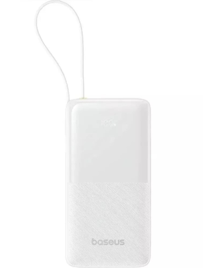 Powerbank Baseus Bipow 2 10000mAh 20W cu cablu USB-C integrat și afișaj inteligent