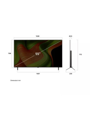 Televizor LED LG OLED55B53LA.AEU (Gama 2025), 4K Ultra HD, 139 cm, Negru