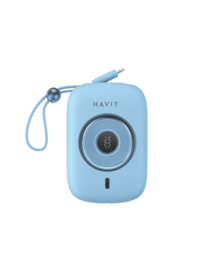 PowerBank HAVIT PB5214-BU, 10000 mAh, 35 W, 1x USB-C, Blue