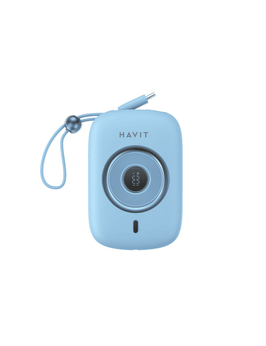 PowerBank HAVIT PB5214-BU, 10000 mAh, 35 W, 1x USB-C, Blue