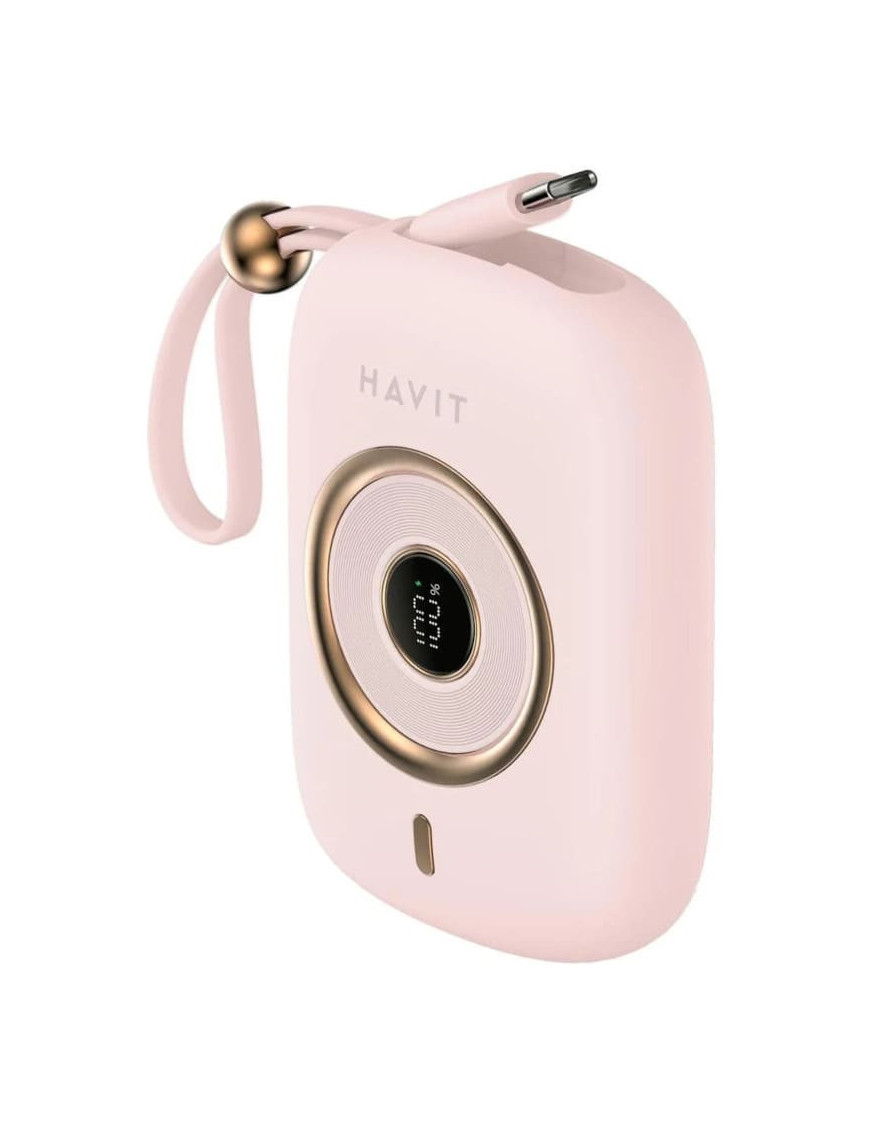 PowerBank HAVIT PB5214-PK, 10000 mAh, 35 W, 1x USB-C, Pink