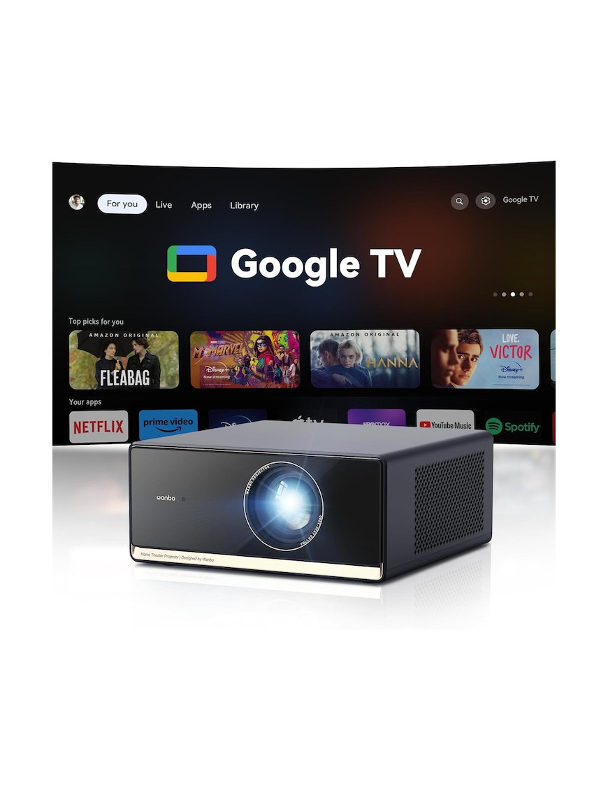 Videoproiector XIAOMI Wanbo X5 Pro 2025, LCD, FullHD, Wi-Fi, Bluetooth, HDR10, Google TV, Black