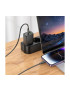 Incarcator retea HOCO N63, 30W, 1x USB-C, 1x USB-A, Black + Cablu Lightning