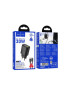 Incarcator retea HOCO N63, 30W, 1x USB-C, 1x USB-A, Black + Cablu Lightning