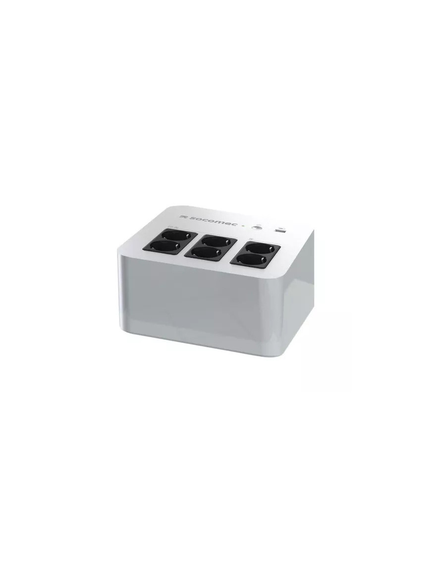 UPS SOCOMEC NPL-0800-D 800VA cu 6 prize Schuko, alb
