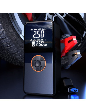 PowerBank cu functie de compresor PLATINET PMPBTPM, 8000mAh, 800 A, Negru