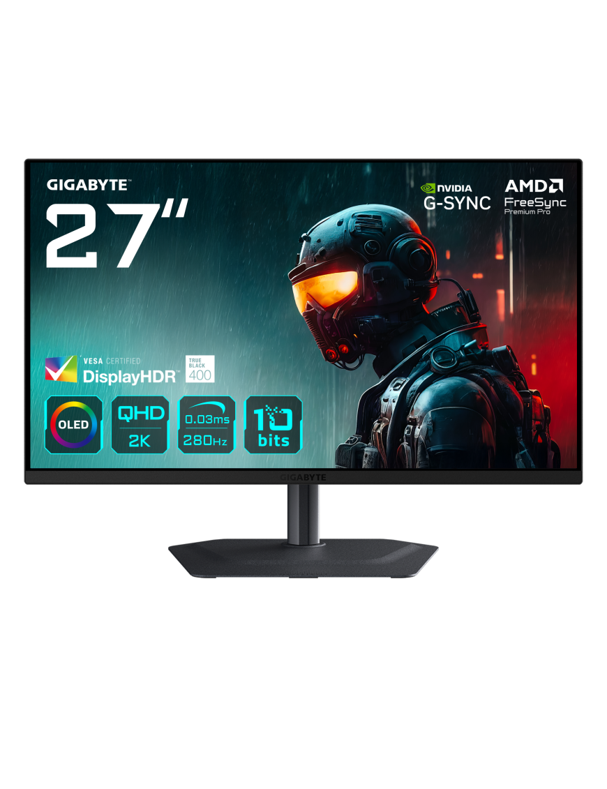 GIGABYTE MO27Q2A monitoare LCD 68,6 cm (27") 2560 x 1440 Pixel Quad HD QD-OLED Negru